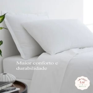 Jogo de Cama Percal 400 Fios 100% Algodão Egípcio Casal – 4 Peças